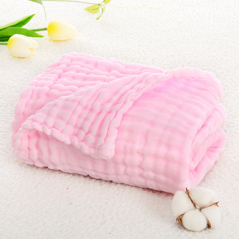 Whole Plain Pleated SixLayer Washed Gauze Children&#039;s Duvet Soft Baby&#039;s Bath Towel Baby Child Cover Quilt Towel Blanket