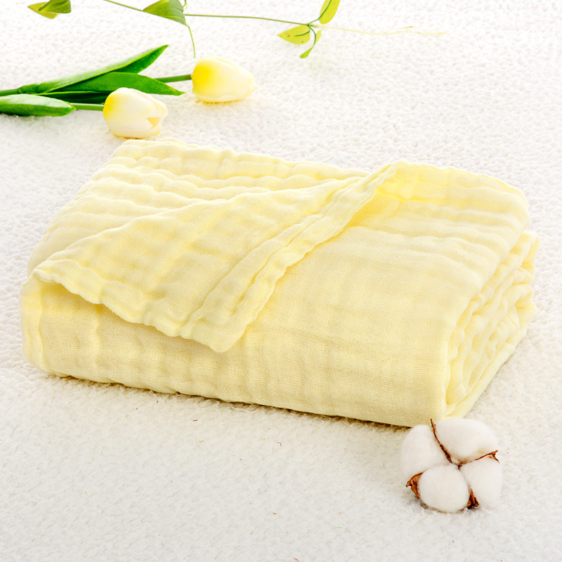 Whole Plain Pleated SixLayer Washed Gauze Children&#039;s Duvet Soft Baby&#039;s Bath Towel Baby Child Cover Quilt Towel Blanket