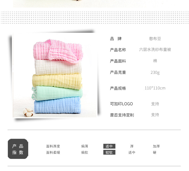 Whole Plain Pleated SixLayer Washed Gauze Children's Duvet Soft Baby's Bath Towel Baby Child Cover Quilt Towel Blanket