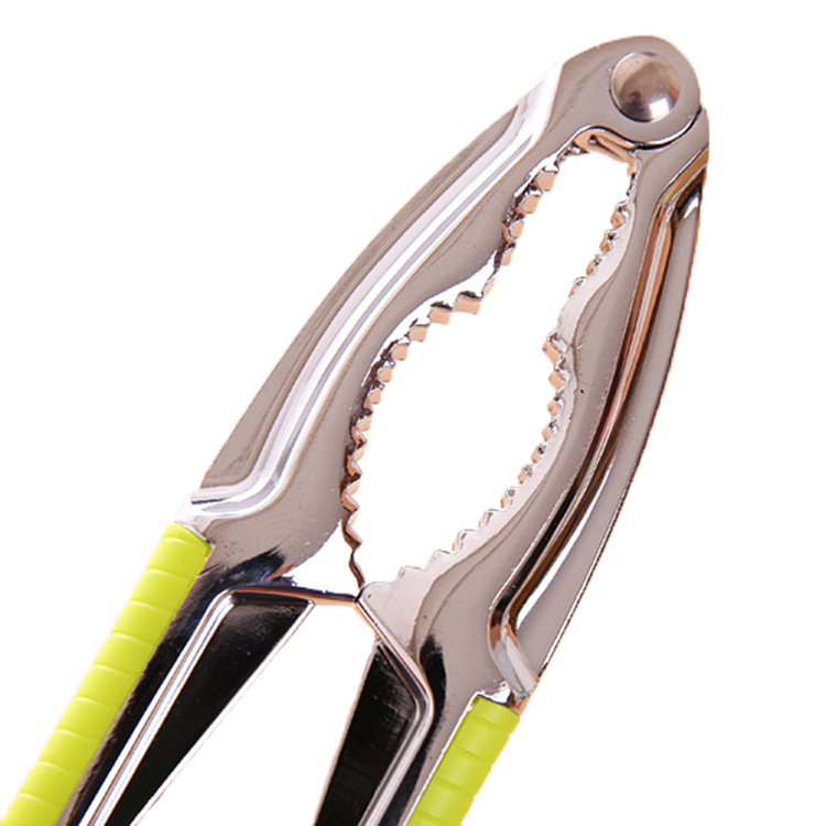 Walnut Cracker Walnut Holder Multi-Functional Nut Clip Peeling Siberian Hazelnut Pine Nuts Walnut Pliers Wholesale Green Handle