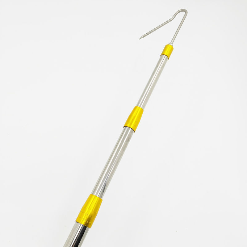 Toona Sinensis Picking Rod High-Altitude Fruit Picking Rod Telescopic Stainless Steel Landing Net Water Grass Cutting Knife Fishing Betel Nuts Rod Betel Nut Knife