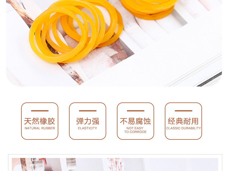 Vietnam Imported Disposable Yellow Rubber Band Oil-Free High Temperature Resistant Rubber Band Tied Vegetables Binding Money Rubber Band