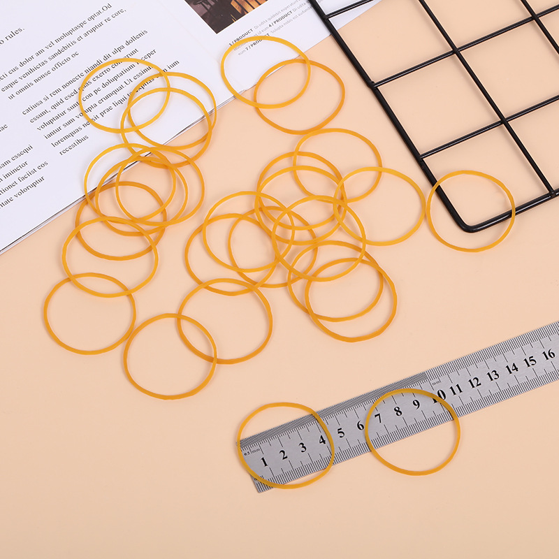 Vietnam Imported Disposable Yellow Rubber Band Oil-Free High Temperature Resistant Rubber Band Tied Vegetables Binding Money Rubber Band