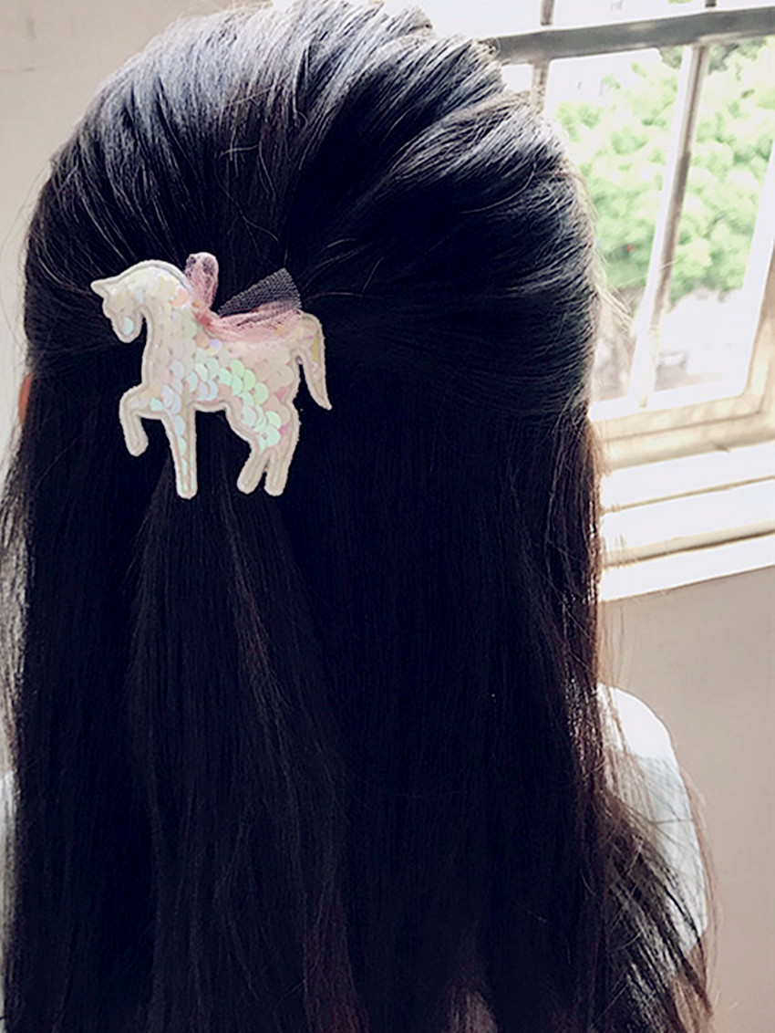 New South Korea Imported Children's Hair Accessories Glitter Unicorn Cartoon Pony Girl's Rubber Band Hair Rope Hair Ring Hair Rope
