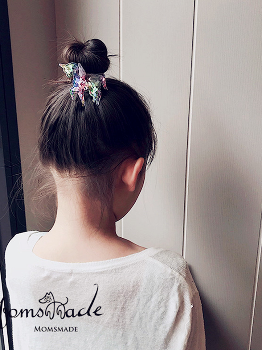 New South Korea Imported Children's Hair Accessories Glitter Unicorn Cartoon Pony Girl's Rubber Band Hair Rope Hair Ring Hair Rope