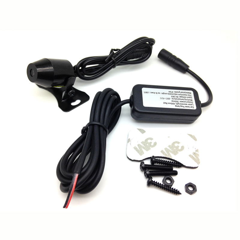 Car Motorcycle Laser Fog Light Anti-Collision with Pattern Ornamental Festoon Lamp Rear Fog Light Modification Accessories Warning Light
