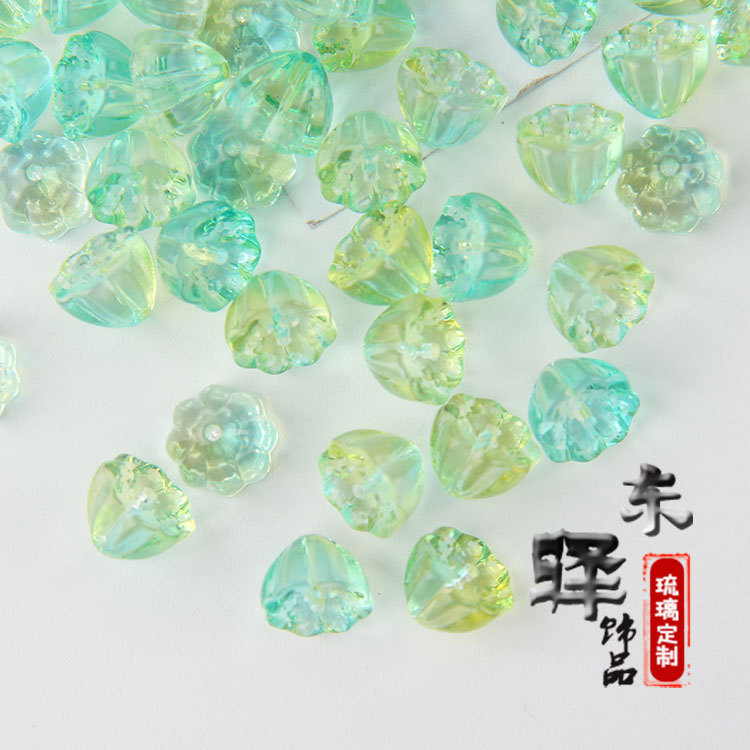 DIY Imported Czech Glaze 6 * 8mm Lotus Seedpod Flower Bracelet Hairpin Headdress Earrings Handmade Jewelry Accessories Material