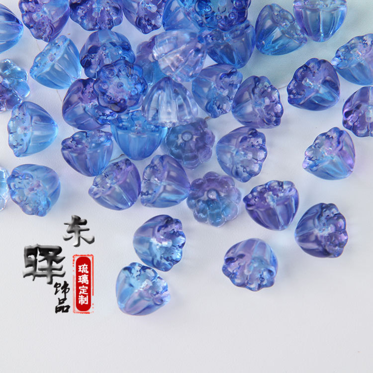 DIY Imported Czech Glaze 6 * 8mm Lotus Seedpod Flower Bracelet Hairpin Headdress Earrings Handmade Jewelry Accessories Material
