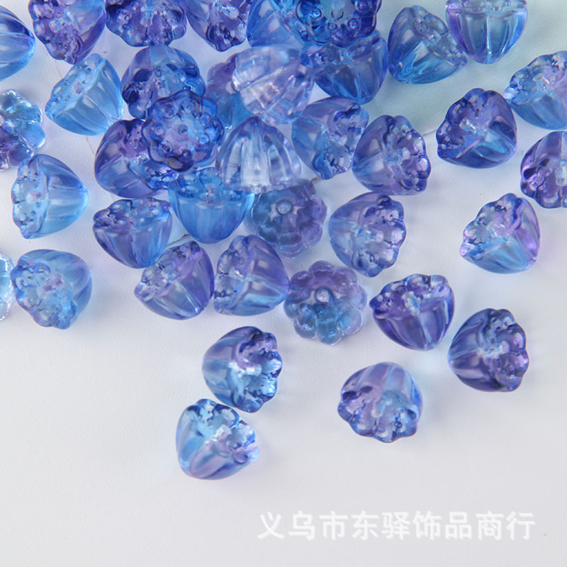 DIY Imported Czech Glaze 6 * 8mm Lotus Seedpod Flower Bracelet Hairpin Headdress Earrings Handmade Jewelry Accessories Material