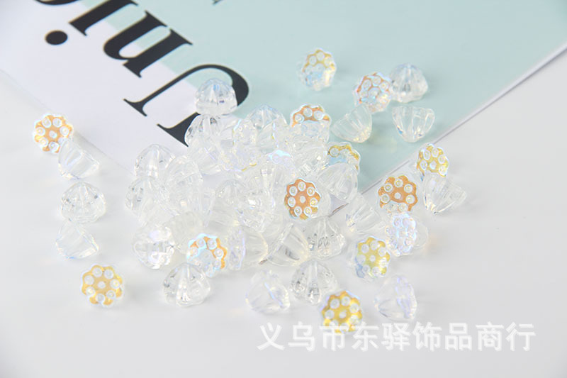 DIY Imported Czech Glaze 6 * 8mm Lotus Seedpod Flower Bracelet Hairpin Headdress Earrings Handmade Jewelry Accessories Material
