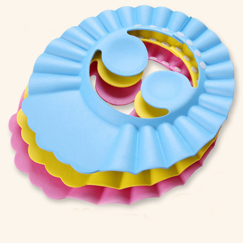 Baby Shampoo Cap Adjustable Ear Protection Shampoo Cap Cartoon Little Child Toddler Shower Cap for Babies and Children Waterproof Bath