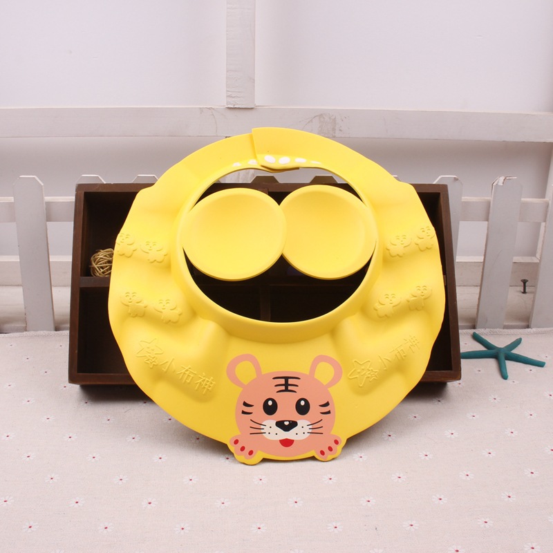 Xiao Boshen Adjustable Thickened Earflaps Baby Shampoo Cap Children&#039;s Bathing Shower Cap Baby Shampoo Cap Baby Bath Supplies