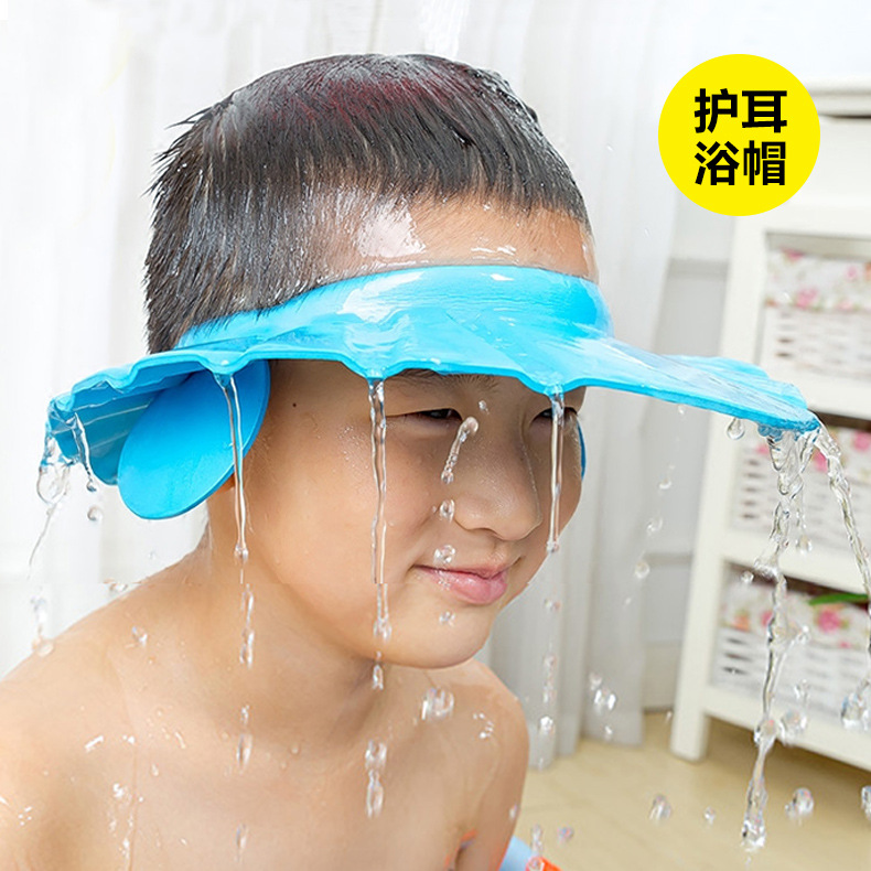 Baby Shampoo Cap Waterproof Ear Protection Child Bathing Cap Adjustable Baby Toddler Shampoo Cap Children&#039;s Bathing Shower Cap