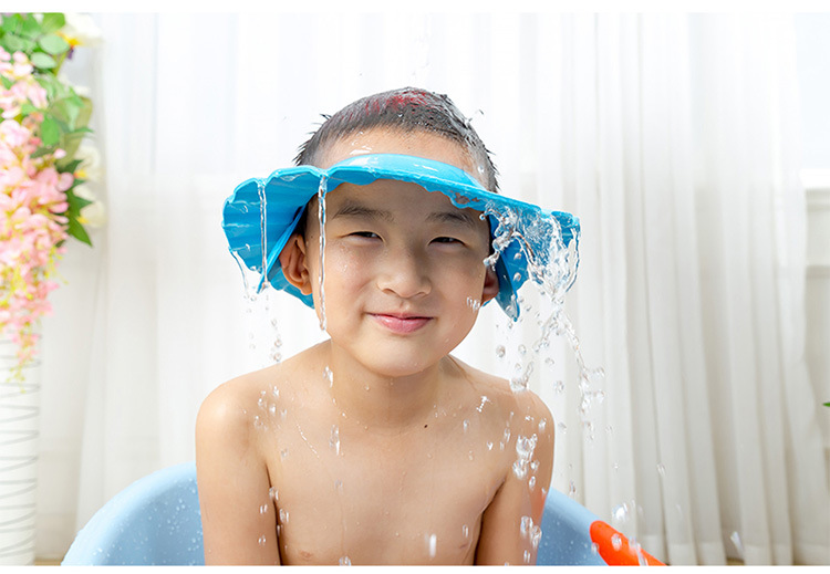 Baby Shampoo Cap Waterproof Ear Protection Child Bathing Cap Adjustable Baby Toddler Shampoo Cap Children's Bathing Shower Cap