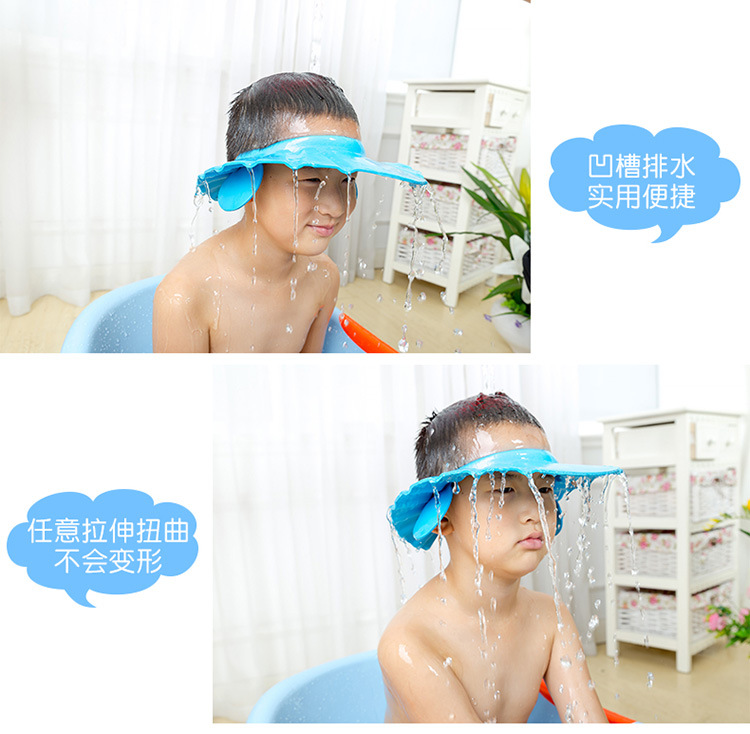 Baby Shampoo Cap Waterproof Ear Protection Child Bathing Cap Adjustable Baby Toddler Shampoo Cap Children's Bathing Shower Cap