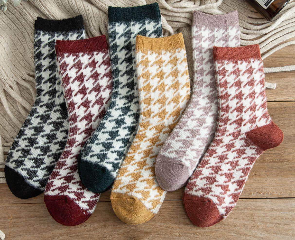 Wool Socks Women's Custom Wool Socks Foreign Trade Men's and Women's Cross-Border Imported Raw Materials Manufacturer Cotton Fashion Brand