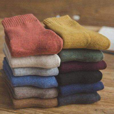 Wool Socks Women's Custom Wool Socks Foreign Trade Men's and Women's Cross-Border Imported Raw Materials Manufacturer Cotton Fashion Brand