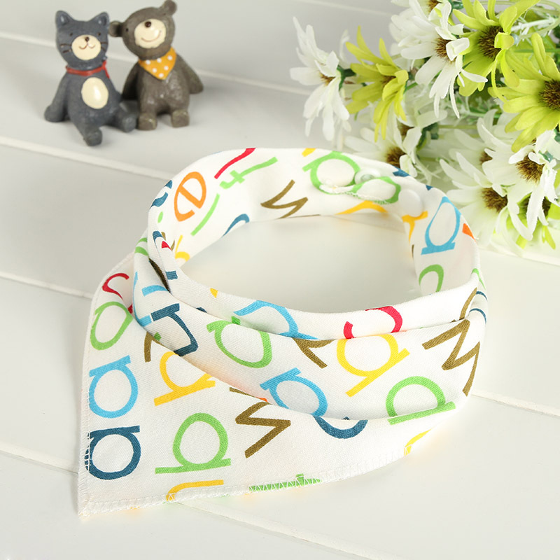 New Saliva Towel Baby&#039;s Triangular Hood Pure Cotton Double-Deck Bib Bib Scarf Newborn Baby Headscarf Can Be Customized
