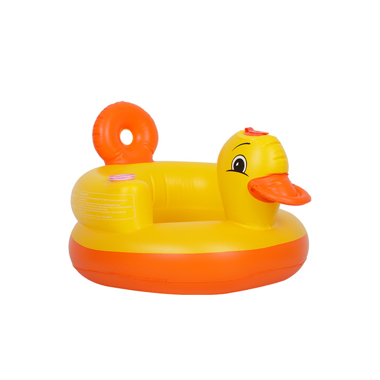 Cross-border hot style baby inflatable baby yellow duck learning seat multi-functional BB dining chair convenient thickened sofa