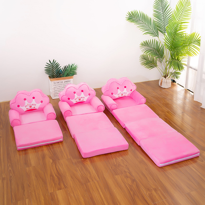 Factory Direct Supply Children&#039;s Sofa Cute Cartoon Folding Small Sofa Boy and Girl Baby Young Children Seat Dual-Use