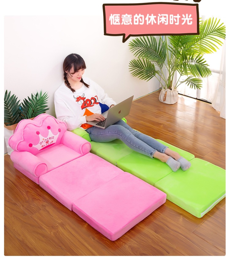 Factory Direct Supply Children's Sofa Cute Cartoon Folding Small Sofa Boy and Girl Baby Young Children Seat Dual-Use
