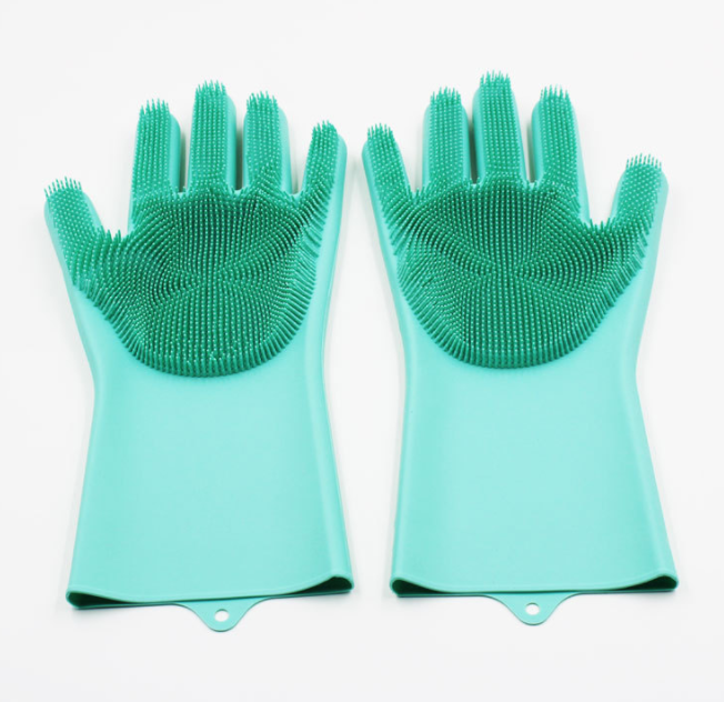 Korean Imported Magic Silicone Dishwashing Gloves Women&#039;s Waterproof Durable Cleaning Kitchen Bowl Washing Clothes Gadgets