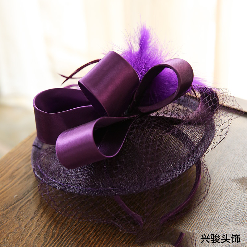 High-End British J Imported Cambric Top Hat Dinner Girl&#039;s Cap Bridal Wedding Headdress Studio Photography Hair Accessories Cambric