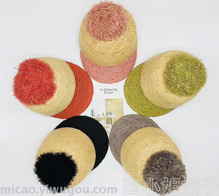 New Imported Straw Hat Women&#039;s Spring and Summer Sun Hat Big Brim Outdoor Sun Protection Raffia Beach Baseball Bucket Hat Women