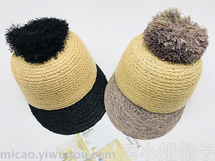 New Imported Straw Hat Women&#039;s Spring and Summer Sun Hat Big Brim Outdoor Sun Protection Raffia Beach Baseball Bucket Hat Women