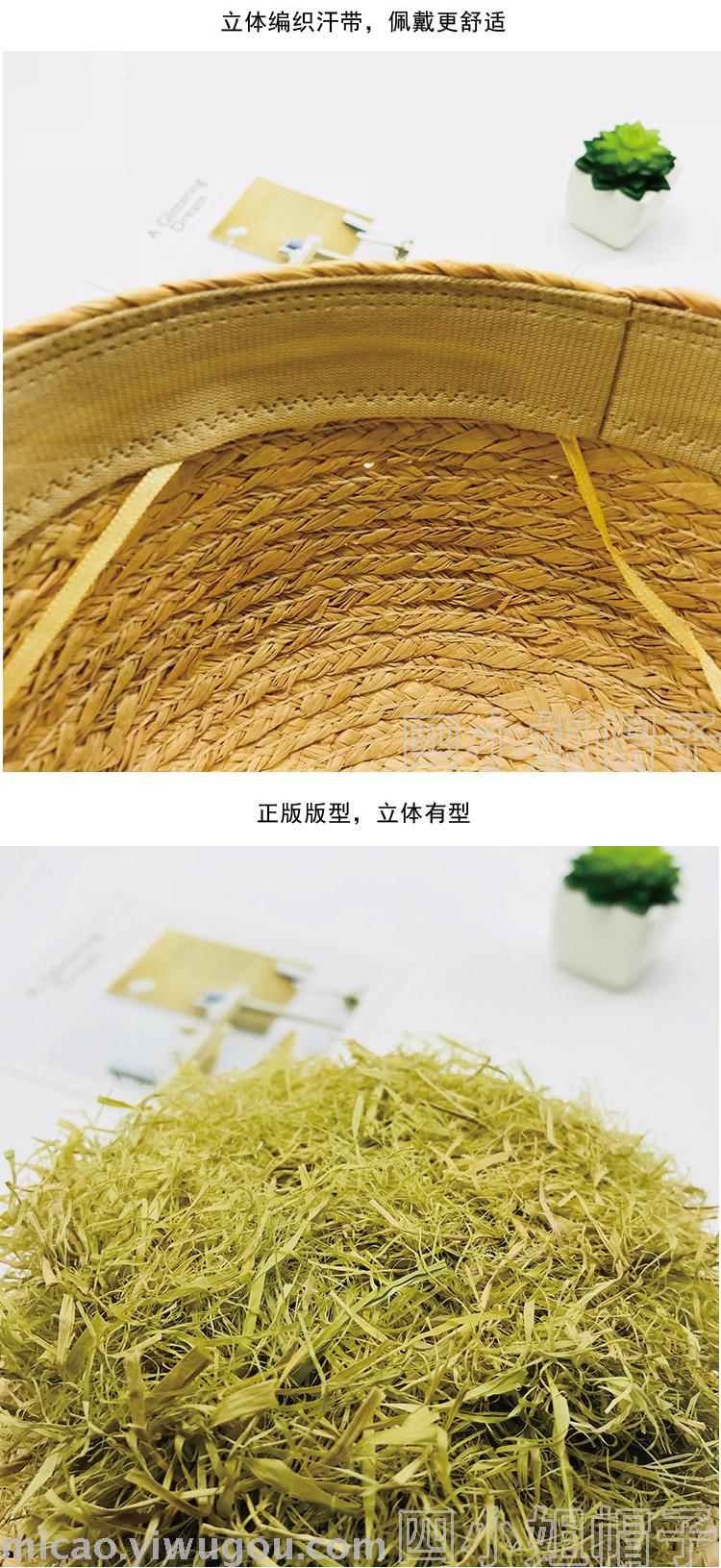 New Imported Straw Hat Women's Spring and Summer Sun Hat Big Brim Outdoor Sun Protection Raffia Beach Baseball Bucket Hat Women