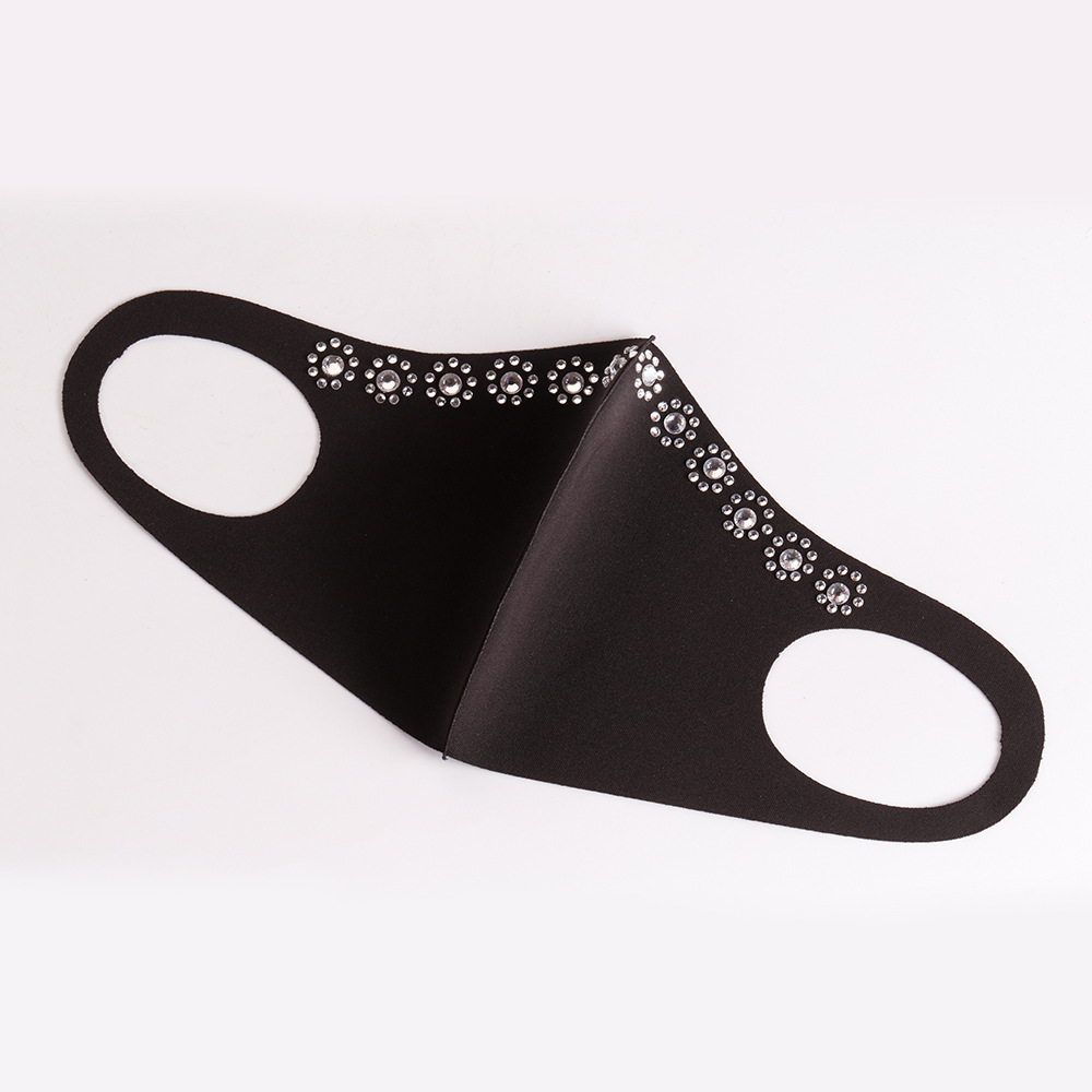Hot Drilling Starry Ice Silk Star Mask Fashion Warm Keeping Autumn and Winter Flower Three-Dimensional Cold-Proof Hot Drilling Women's Mask