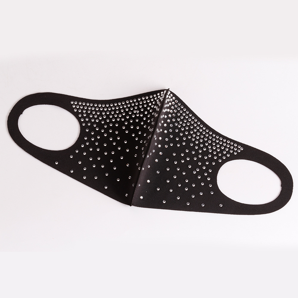 Hot Drilling Starry Ice Silk Star Mask Fashion Warm Keeping Autumn and Winter Flower Three-Dimensional Cold-Proof Hot Drilling Women's Mask