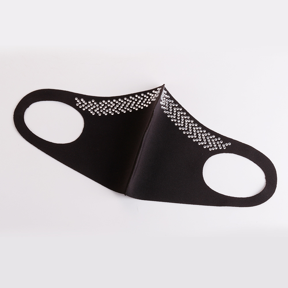 Hot Drilling Starry Ice Silk Star Mask Fashion Warm Keeping Autumn and Winter Flower Three-Dimensional Cold-Proof Hot Drilling Women's Mask