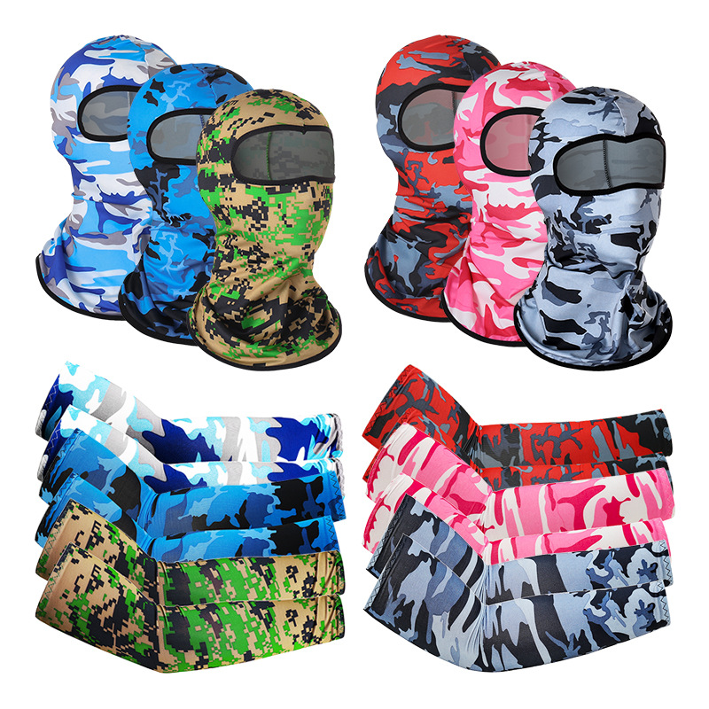Cross-Border Amazon Hot Riding Hat Oversleeve Outdoor Windproof Dustproof Mask Sports Quick-Drying Sun Protection Ice Silk Sleeves