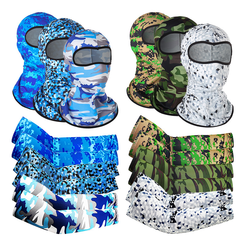 Cross-Border Amazon Hot Riding Hat Oversleeve Outdoor Windproof Dustproof Mask Sports Quick-Drying Sun Protection Ice Silk Sleeves