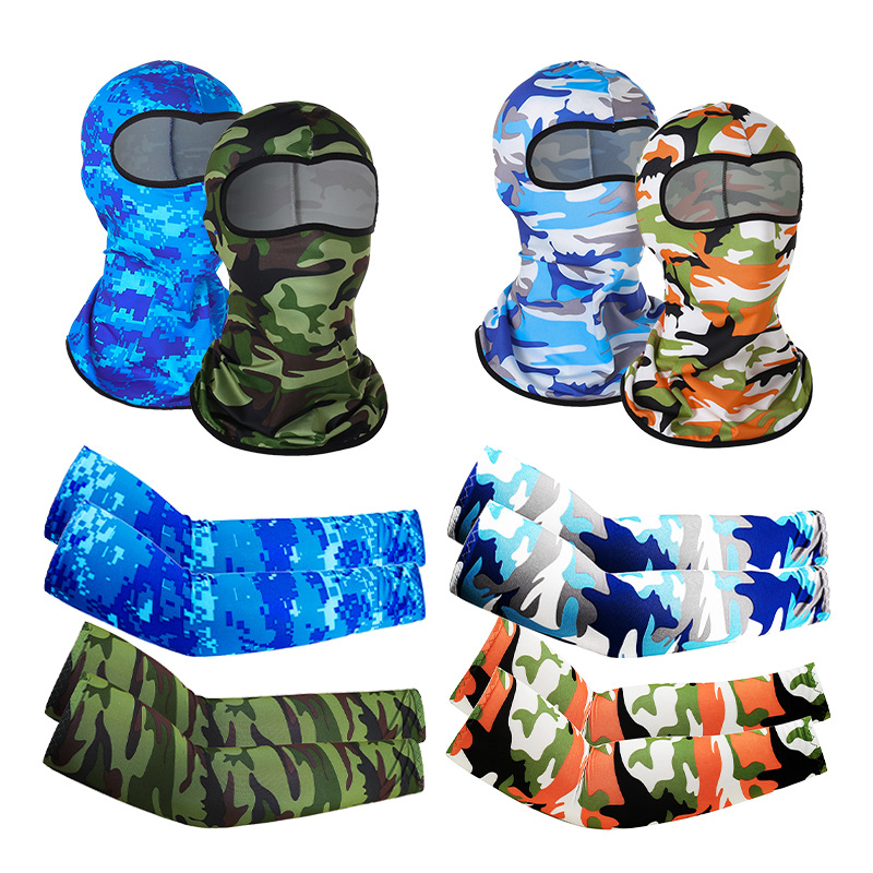 Cross-Border Amazon Hot Riding Hat Oversleeve Outdoor Windproof Dustproof Mask Sports Quick-Drying Sun Protection Ice Silk Sleeves