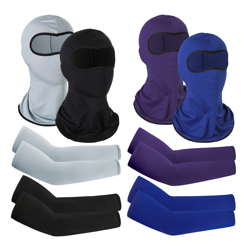 Cross-Border Amazon Hot Riding Hat Oversleeve Outdoor Windproof Dustproof Mask Sports Quick-Drying Sun Protection Ice Silk Sleeves