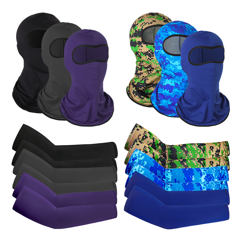 Cross-Border Amazon Hot Riding Hat Oversleeve Outdoor Windproof Dustproof Mask Sports Quick-Drying Sun Protection Ice Silk Sleeves