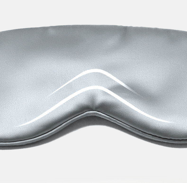 Artificial Silk Eye Mask Double-Sided Solid Color Natural Mulberry Silk Sleeping Eye Mask Can Be Customized Logo Lunch Break Shading Eye Shield