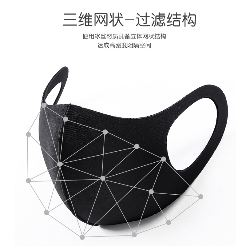 Mask Men&#039;s and Women&#039;s Spring, Summer, Autumn and Winter Sun Protection Anti-Catkin Star Same Ice Silk Thin Dustproof and Breathable Haze Washable