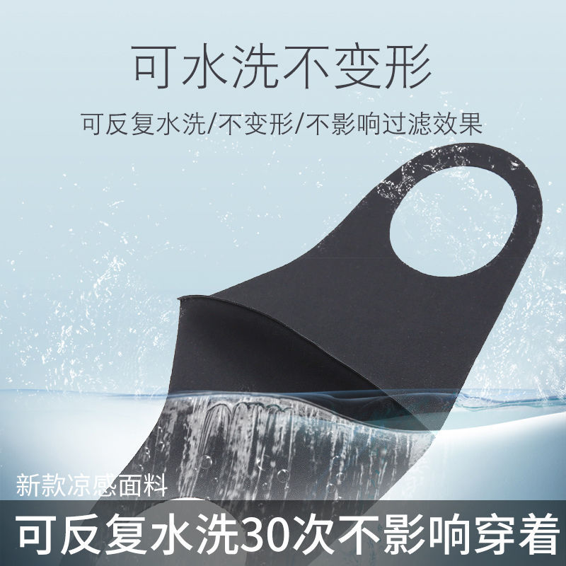 Mask Men&#039;s and Women&#039;s Spring, Summer, Autumn and Winter Sun Protection Anti-Catkin Star Same Ice Silk Thin Dustproof and Breathable Haze Washable