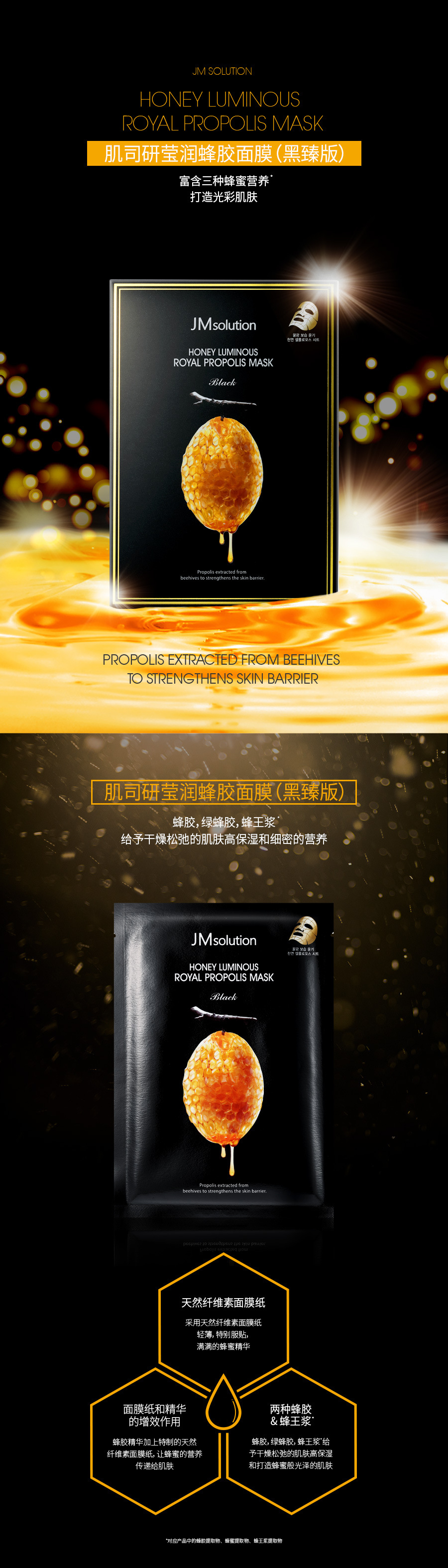 Korean JM Mask Women's Honey First Aid Pearl Bird's Nest Silk Jellyfish Moisturizing Solution Can Be Authorized