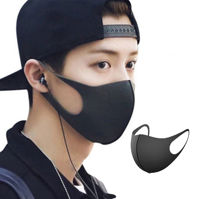 Factory Direct Sales Ice Silk Mask Space Cotton Sponge Anti-Haze Dustproof and Breathable Sunscreen Washable Cotton Cloth Mask