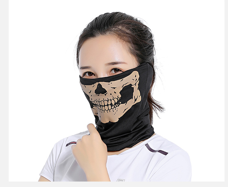 Summer Ice Silk Outdoor Riding Black CS Variety Skull Scarf Breathable Multifunctional Sun Block and Dustproof Mask Scarf Summer Ice Silk Outdoor Riding Black CS Variety Skull Scarf Breathable Multifunctional Sun Block and Dustproof Mask Scarf