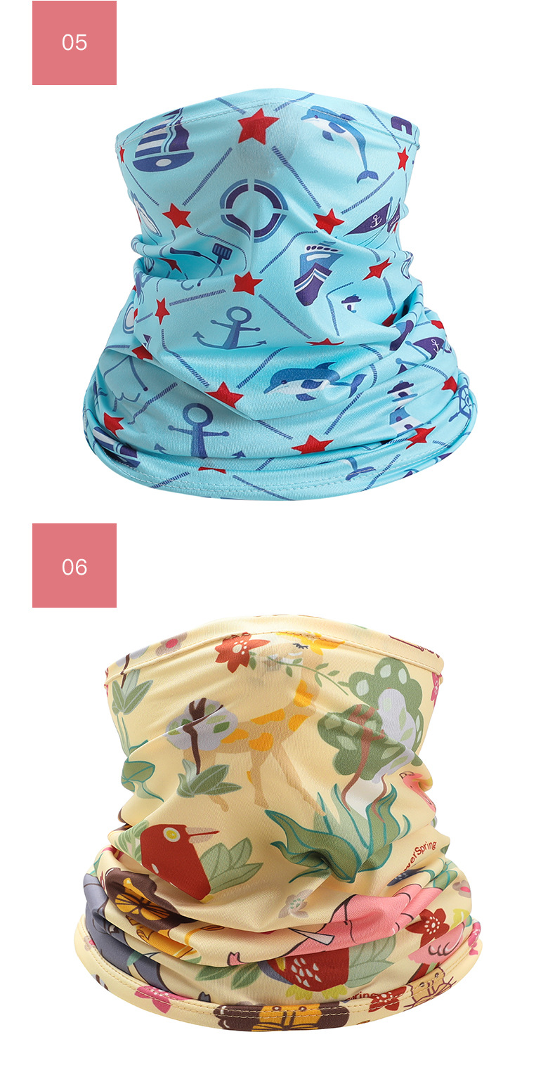 Summer Ice Silk Children's Neckerchief Outdoor Sports Digital Printing Cartoon Cycling Sunscreen Mask Multifunctional Magic Headband