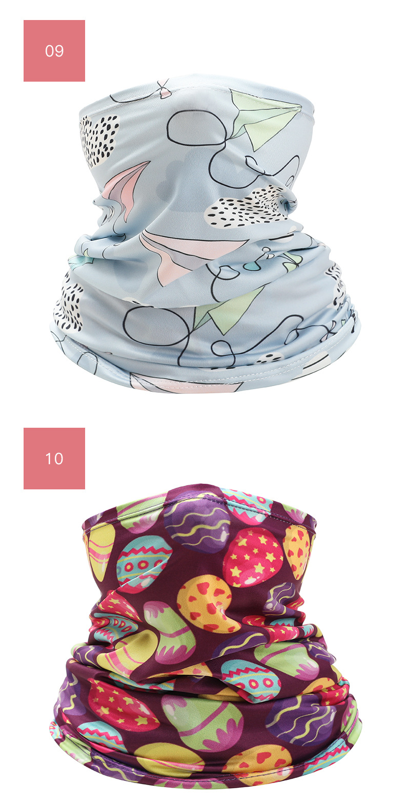 Summer Ice Silk Children's Neckerchief Outdoor Sports Digital Printing Cartoon Cycling Sunscreen Mask Multifunctional Magic Headband