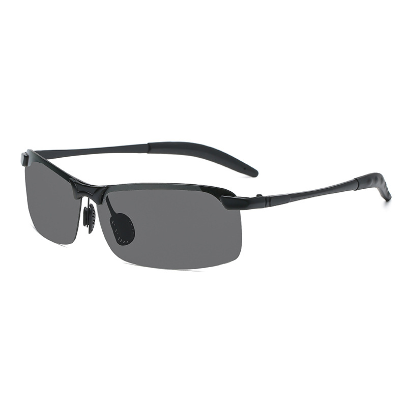Day and Night Dual-Use Driver Driving Sunglasses Men&#039;s Sports Metal Fishing Glasses 3043 Smart Color-Changing Polarized Sunglasses