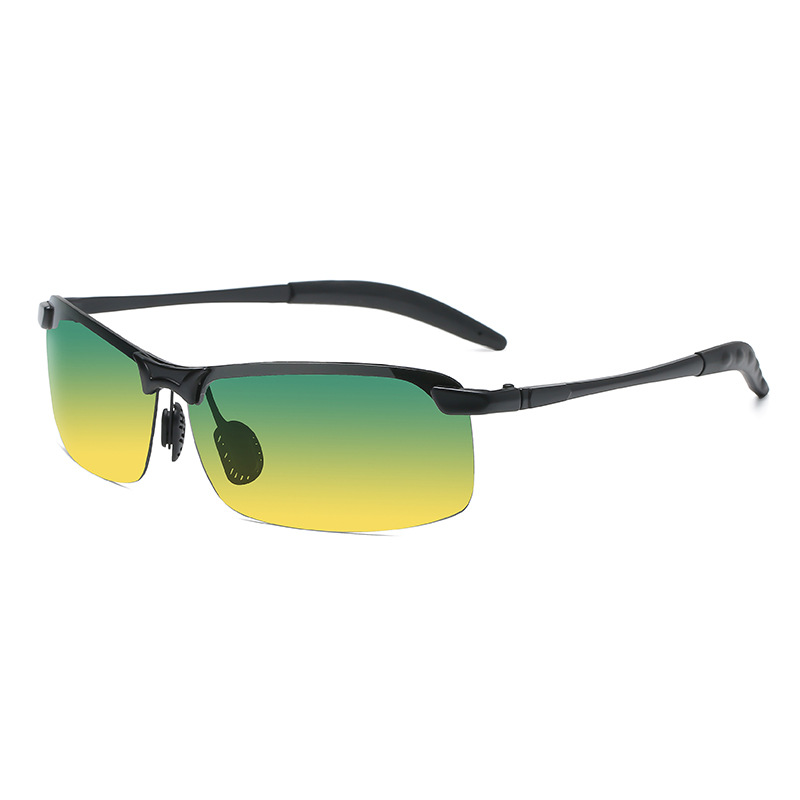 Day and Night Dual-Use Driver Driving Sunglasses Men&#039;s Sports Metal Fishing Glasses 3043 Smart Color-Changing Polarized Sunglasses