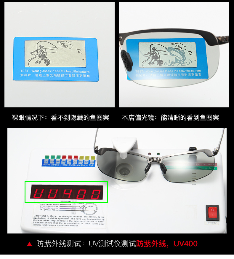 New 3043 Men's Sunglasses Day and Night Dual-Use Glasses for Driving Smart Color Polarized Sunglasses Manufacturer Batch
