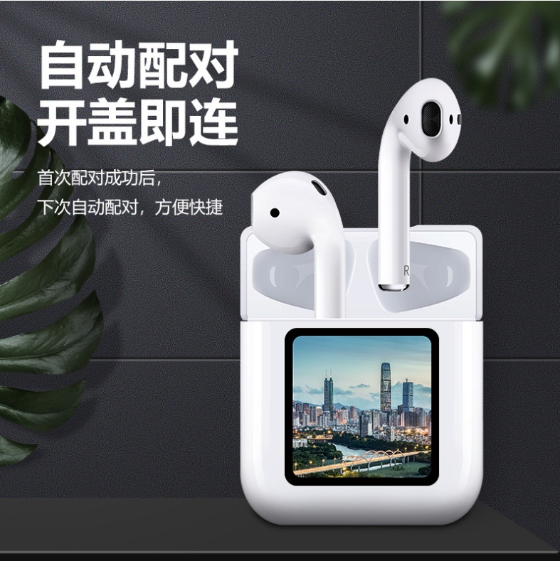 TWS Bluetooth Headset HD Digital Display LED Screen Changeable Picture Low Power Consumption Ultra-Long Life Battery Bluetooth Headset